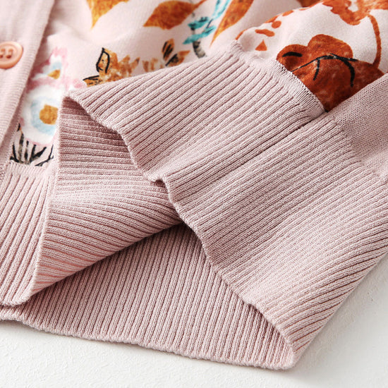 COMOBOCA Women's Floral Patterned Button-Down Cardigan