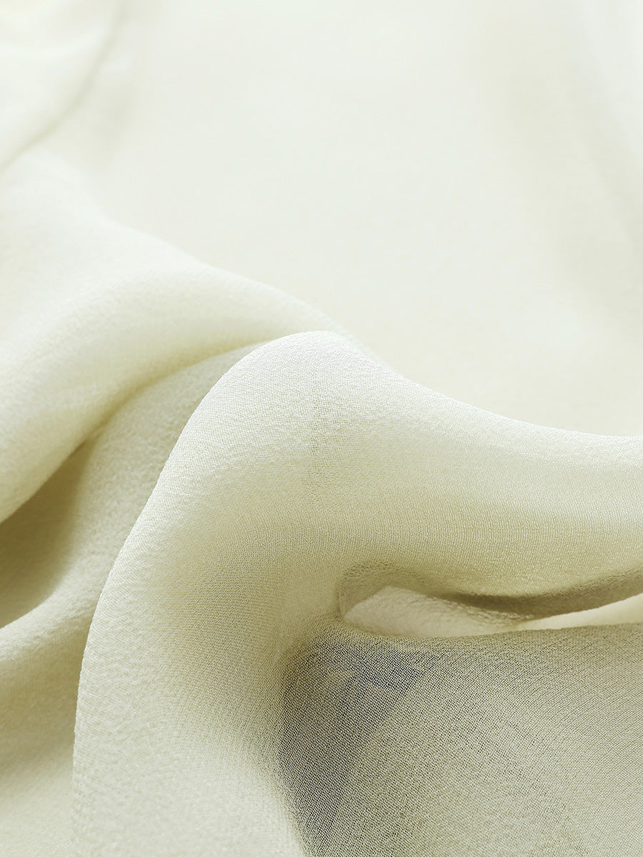 COMOBOCA 100% Mulberry Silk Women's Tie-Front Blouse