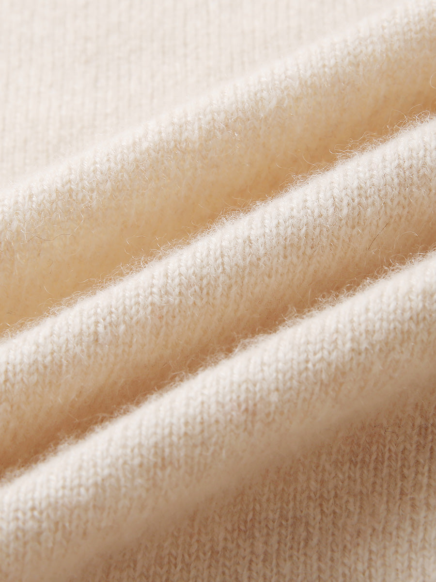 COMOBOCA 100% Cashmere Women's Double Zip Hoodie