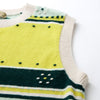 COMOBOCA 100% Cashmere Colorful Geometric Knit Vest