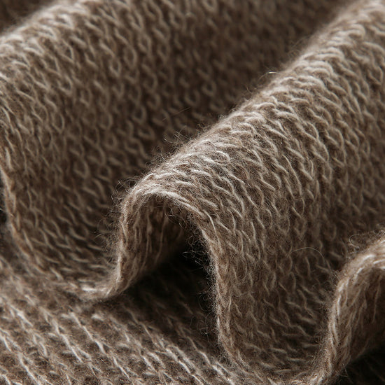 COMOBOCA 100% Cashmere Chunky Knit Color Block Scarf