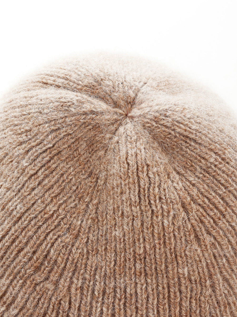 COMOBOCA 100% Wool Men's Ribbed Knit Beanie