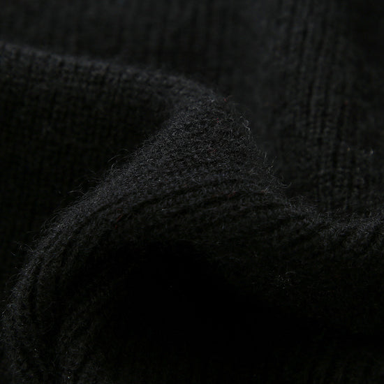 COMOBOCA 100% Cashmere Women's Contrast Trim Dual Zip Pocket Cardigan