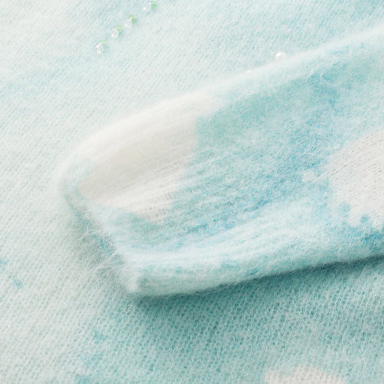 COMOBOCA Women's Heart Printed Round Neck Sweater