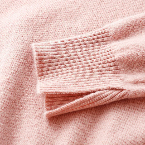 COMOBOCA 100% Cashmere Women's Half Zip Mock Neck Knit Sweater