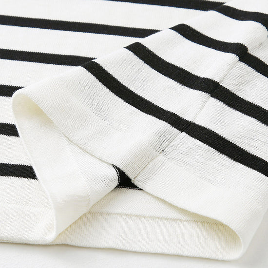 COMOBOCA Women's Striped Round Neck T-Shirt Sweater