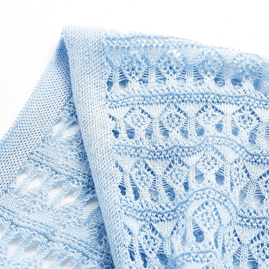 COMOBOCA Women's Tie-Front Lace Knit Shawl