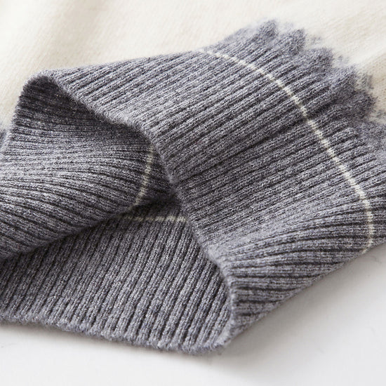 COMOBOCA 100% Cashmere Women's Fair Isle Knit Sweater