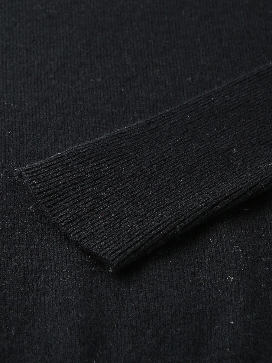 COMOBOCA 100% Cashmere Women's Mock Neck Tie-Waist Sweater