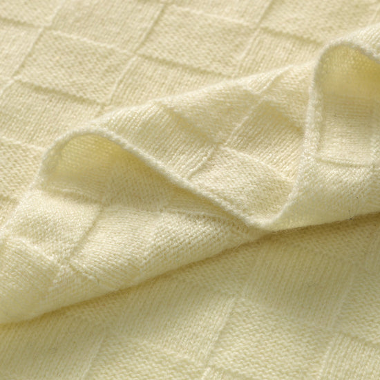 COMOBOCA 100% Cashmere Fringe Solid Color Shawl Scarf