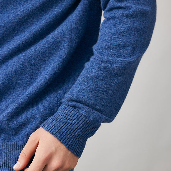 COMOBOCA 100% Cashmere Men's Full Zip Mock Neck Knit Cardigan