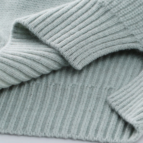 COMOBOCA 100% Cashmere Women's Diamond Knit Turtleneck Sweater