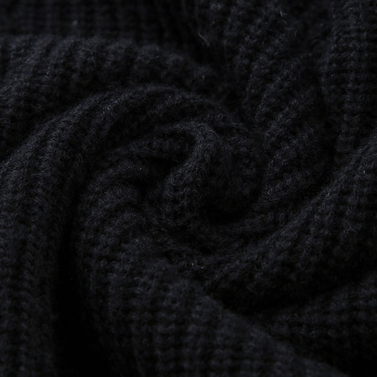 COMOBOCA 100% Wool Women's Color Block Ribbed Knit Sweater