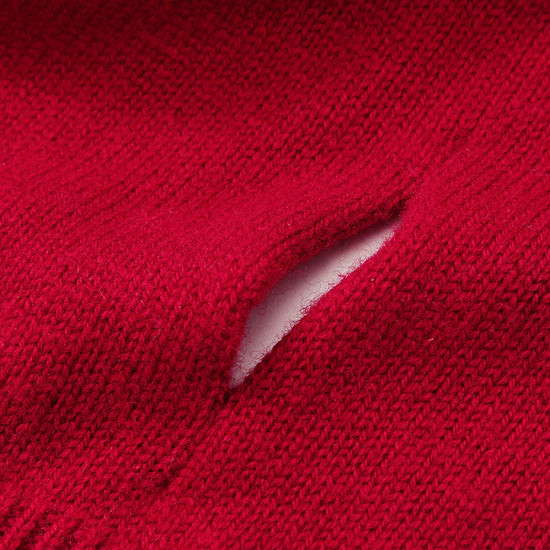 COMOBOCA 100% Wool Elegant Ribbed Scarf