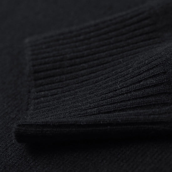 COMOBOCA 100% Cashmere Men's Ribbed Round Neck Knit Sweater