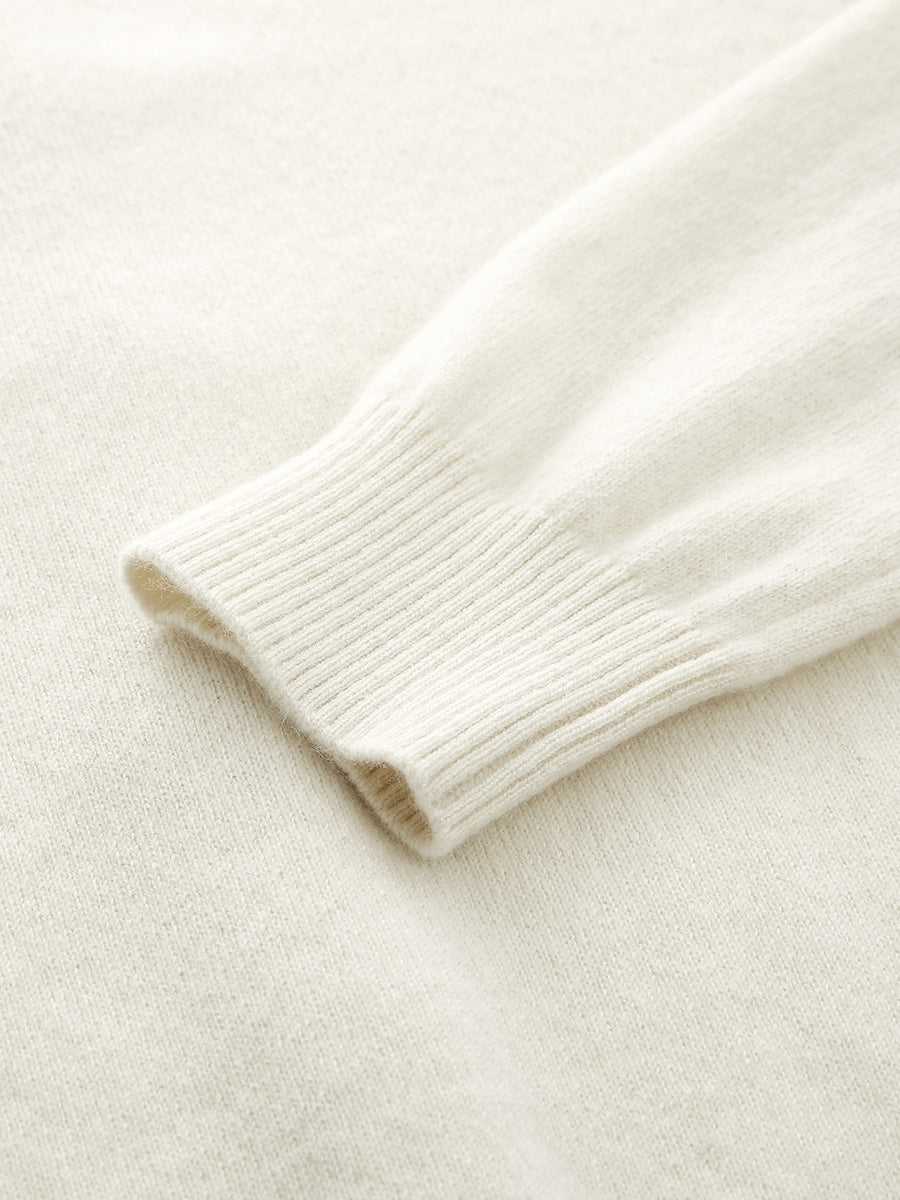 COMOBOCA 100% Cashmere Women's Pumpkin Embroidery Knit Cardigan