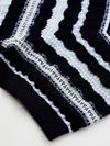 COMOBOCA Women's Mixed Stitch Striped Semi Sheer Knit T-Shirt