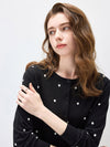 COMOBOCA Women's Lyocell Polka Dot Knit Cardigan