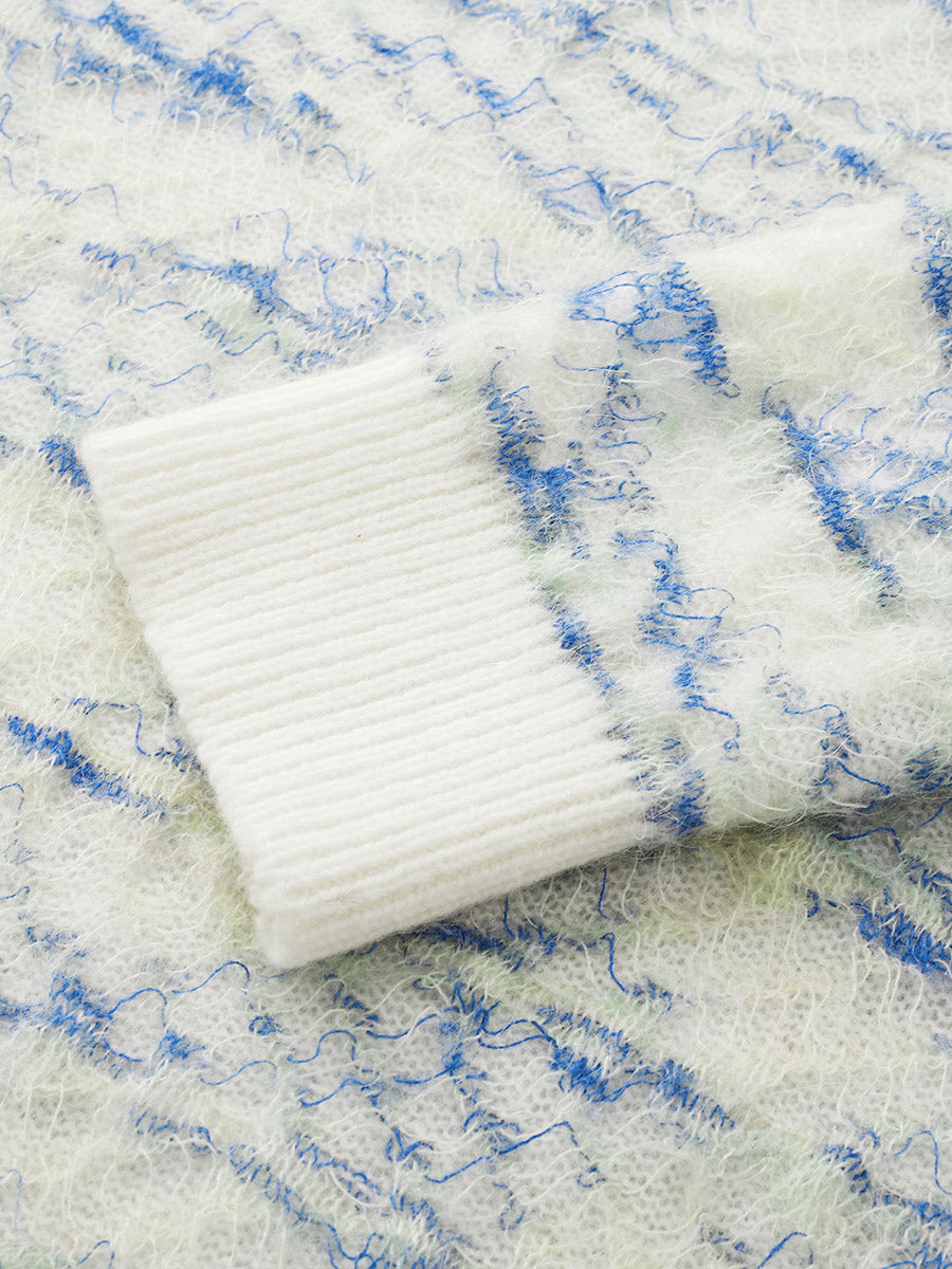 COMOBOCA Women's Wool Ribbed Knit Polo Sweater