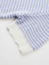 COMOBOCA Women's Drawstring Striped Lace Trim Knit T-Shirt