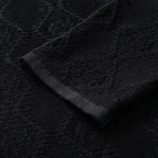 COMOBOCA Women's Textured Sheer Knit Round Neck Sweater