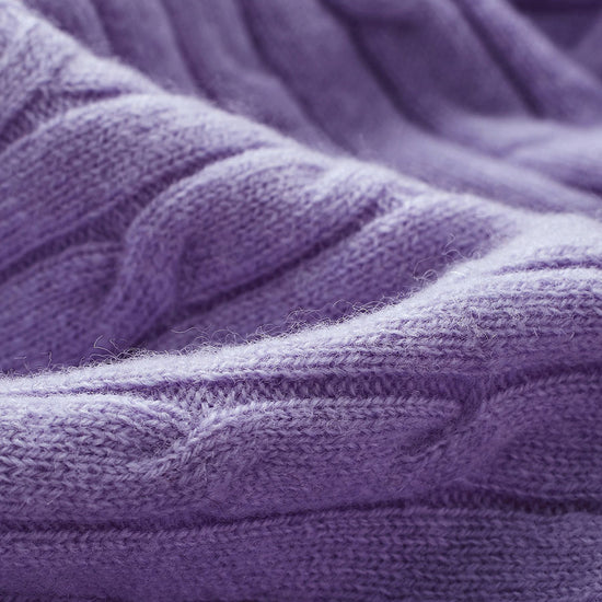 COMOBOCA 100% Wool Kids' Cable Knit Round Neck Sweater Vest