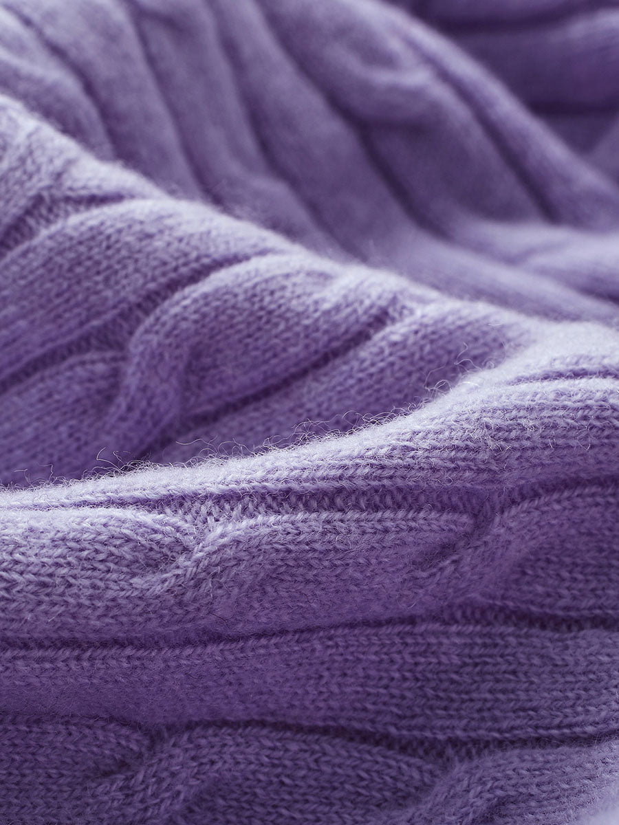 COMOBOCA 100% Wool Kids' Cable Knit Round Neck Sweater Vest