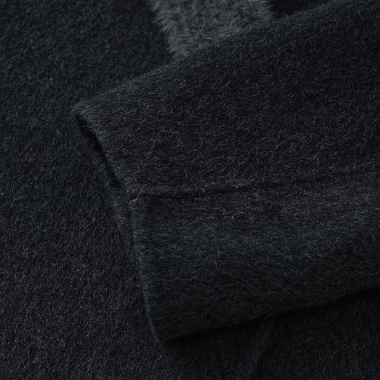 COMOBOCA Women's Fuzzy Sailor Collar Button Front Coat