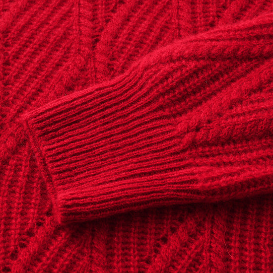 COMOBOCA 100% Cashmere Women's Cable Knit Sweater