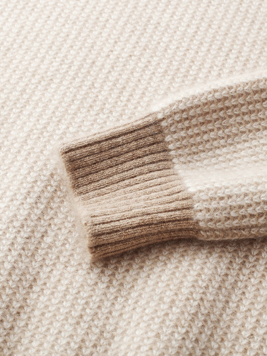 COMOBOCA 100% Cashmere Women's Mock Neck Knit Sweater