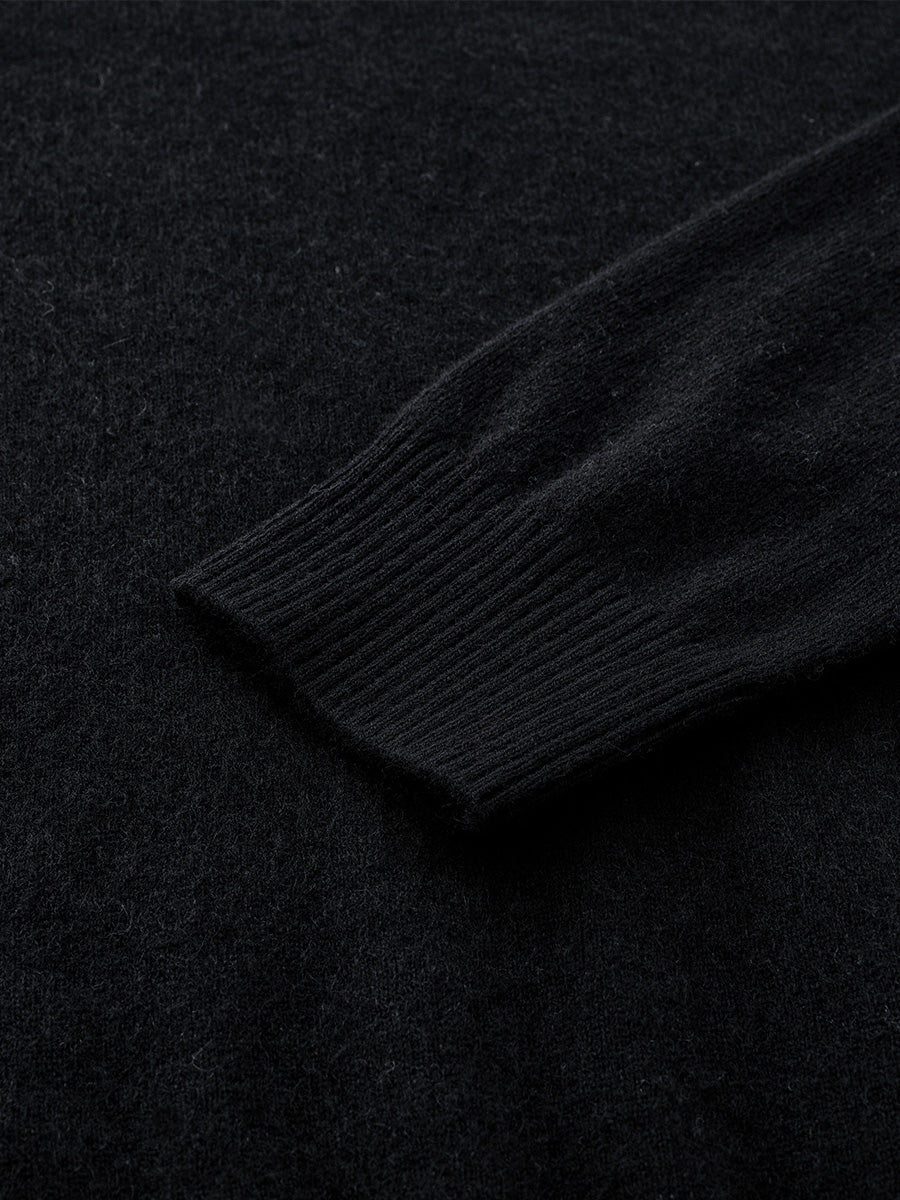 COMOBOCA 100% Cashmere Women's Color Block Cable Knit Sweater