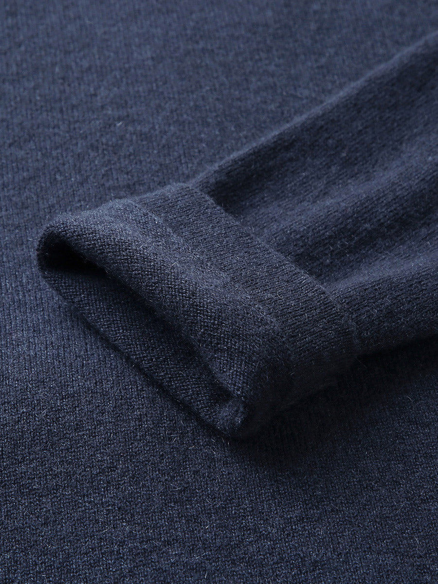 COMOBOCA 100% Cashmere Women's Leather Buckle Knit Coat