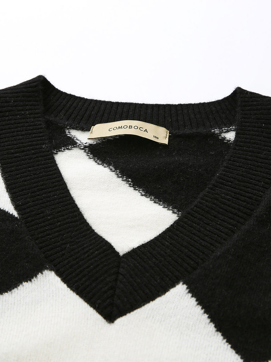 COMOBOCA 100% Cashmere Women's Vintage Inspired Knit Vest