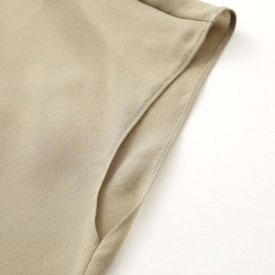 COMOBOCA 100% Mulberry Silk Women's Draped Cowl Neck Blouse