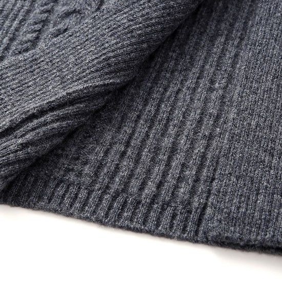 COMOBOCA 100% Wool Women's Cardigan Long Knit Coats with Pockets