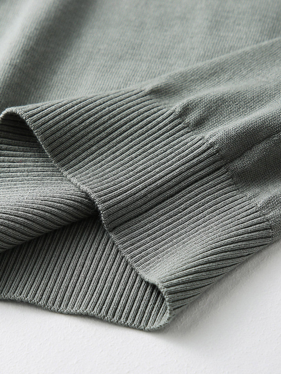 COMOBOCA Women's Lyocell V-Neck Ribbed Knit T-Shirt