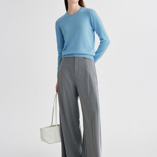 COMOBOCA 100% Cashmere Women's Round Neck Sweater