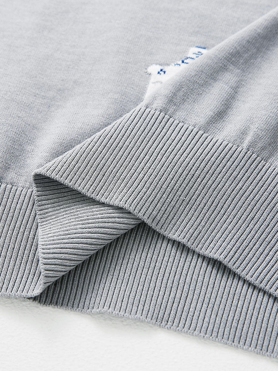 COMOBOCA Women's Knit Top with Porcelain Embroidery