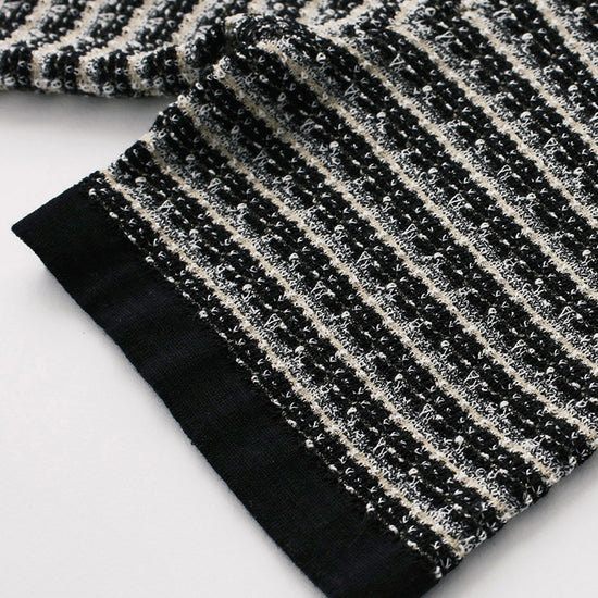 COMOBOCA Women's Elegant Striped Knit T-Shirt