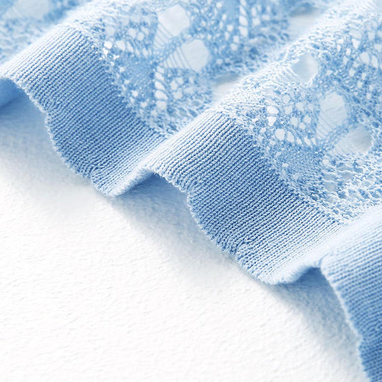 COMOBOCA Women's Tie-Front Lace Knit Shawl