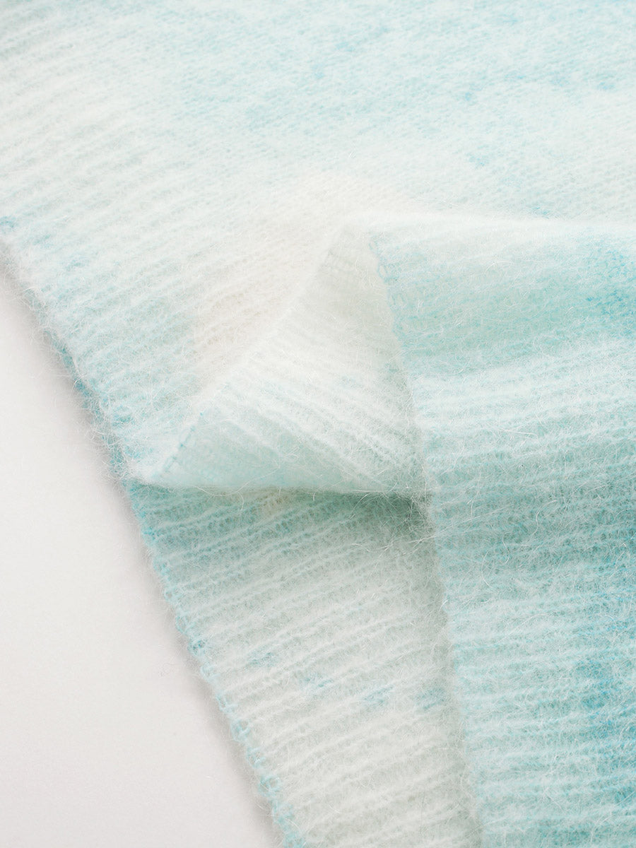 COMOBOCA Women's Heart Printed Round Neck Sweater