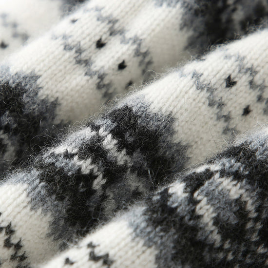 COMOBOCA 100% Cashmere Women's Nordic Knit Beanie