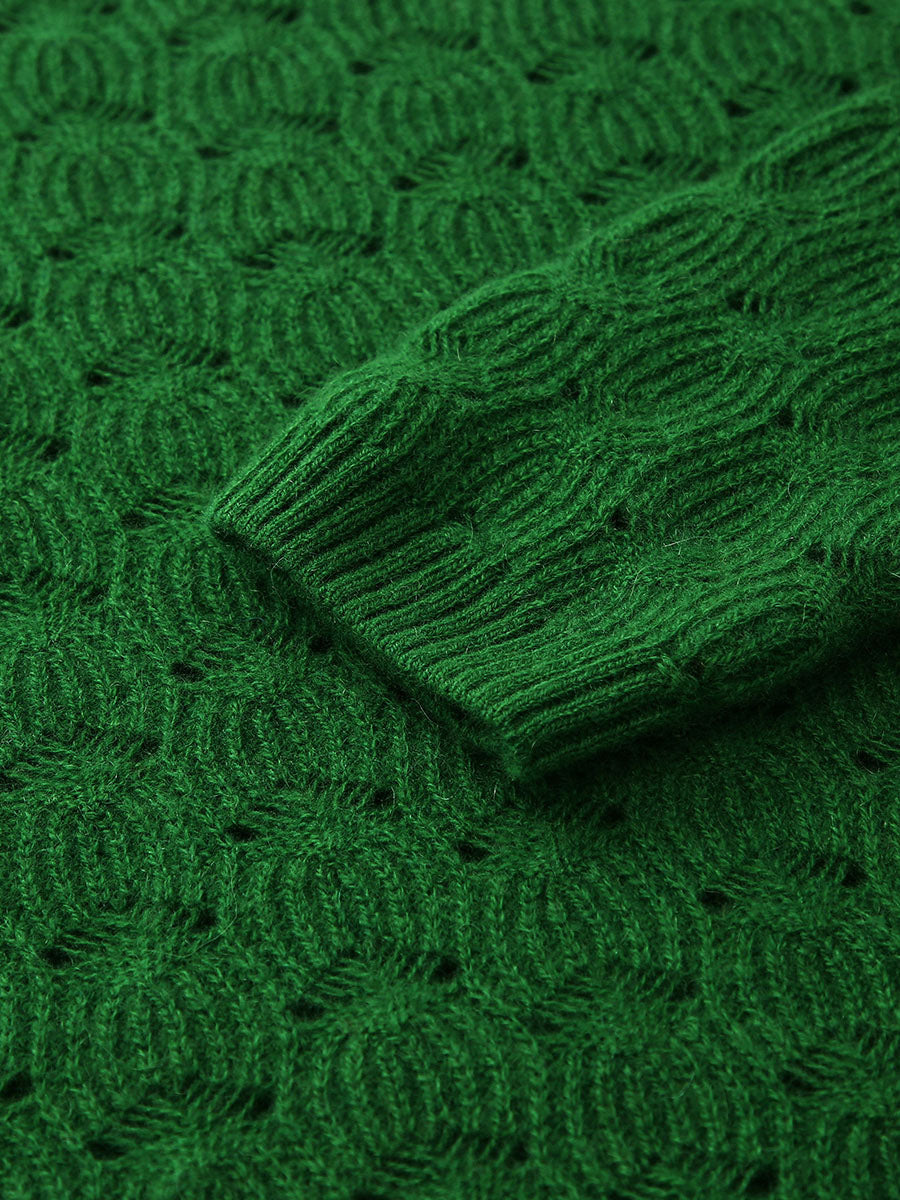 COMOBOCA 100% Cashmere Women's Cable Knit Sweater