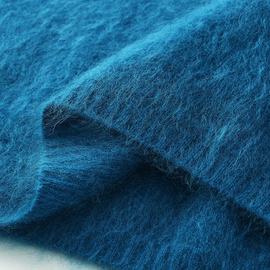 COMOBOCA Women's Wool Seamless Brushed Half Sleeve Knit Sweater