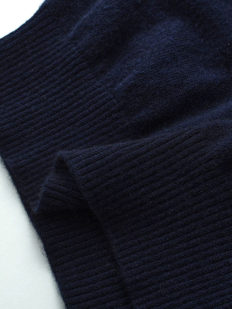 COMOBOCA 100% Cashmere Women's Fair Isle Round Neck Sweater