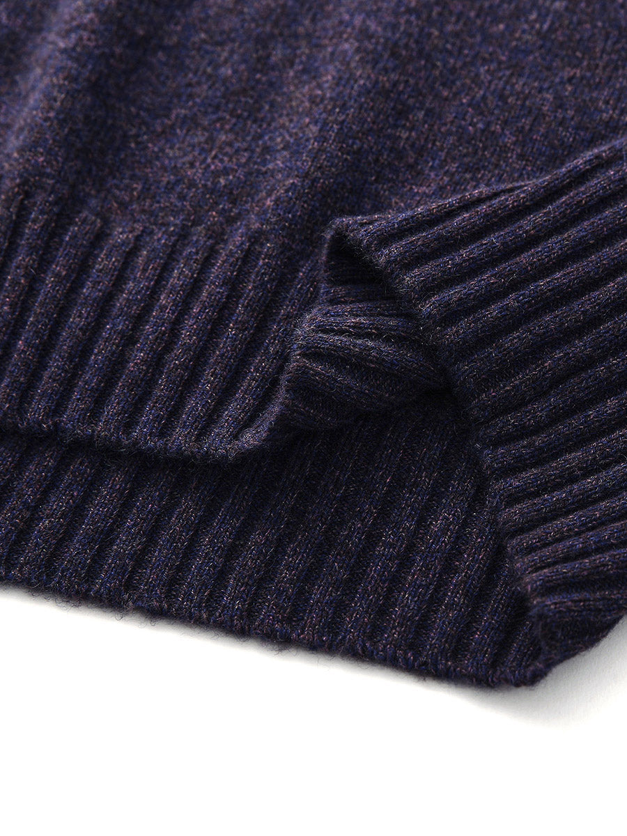 COMOBOCA 100% Cashmere Women's Ribbed Turtleneck Sweater