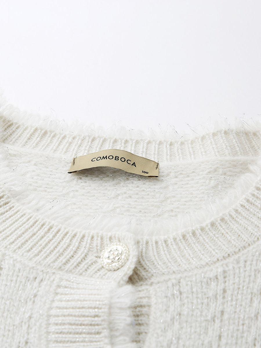 COMOBOCA 100% Cashmere Women's Knit Button Down Cardigan