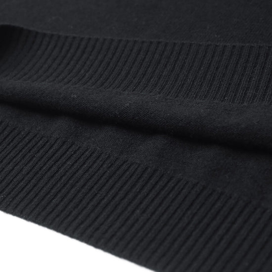 COMOBOCA 100% Cashmere Men's Ribbed Round Neck Knit Sweater