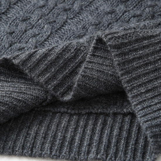 COMOBOCA 100% Cashmere Women's Chunky Cable Knit Sweater