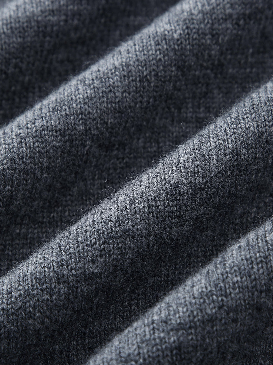 COMOBOCA 100% Wool Women's Cable Knit Sweater with Bow Collar